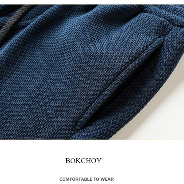 Autumn New Casual Knitted Straight Pants for Men Clothing Soft Drawstring Men Sweatpants YL926