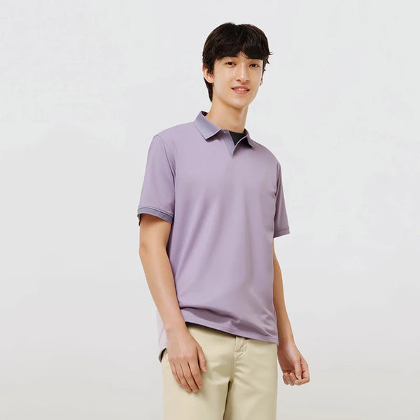 Semir Basic Solid Color Polo Shirt Men Business Casual 2025 Summer New Mulberry Silk Blend Cooling Office Wear Top