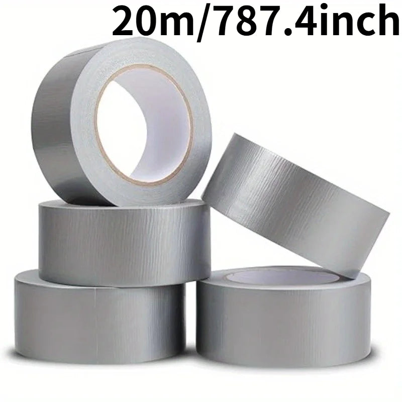 Heavy-duty Silvery Pipeline Tape,Easy to Tear,Strong Adhesive,for Tent,Pipeline Repair,Length 196.85inch,393.70inch,787.40icnh