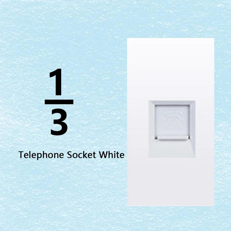 Brazilian Italian Chile  US EU Standard PC panel Free Combination Function USB Type C Key DIY Switch Socket 118mm*75mm White
