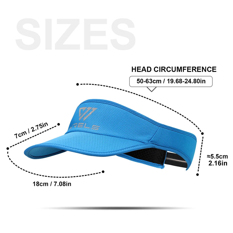 WRELS Summer Sun Hats Sun Protection Hat Outdoor Sports Golf Hats Top-Empty Visor Empty Breathable Anti-UV Adjustable Cool Cap