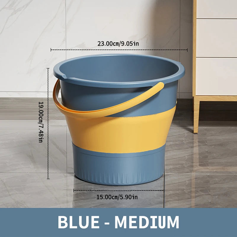 SEAMETAL Folding Portable Bucket Car Wash Fishing Bathroom Tool Silicone Bucket Outdoor Camping Household Supplies Car Home Tool