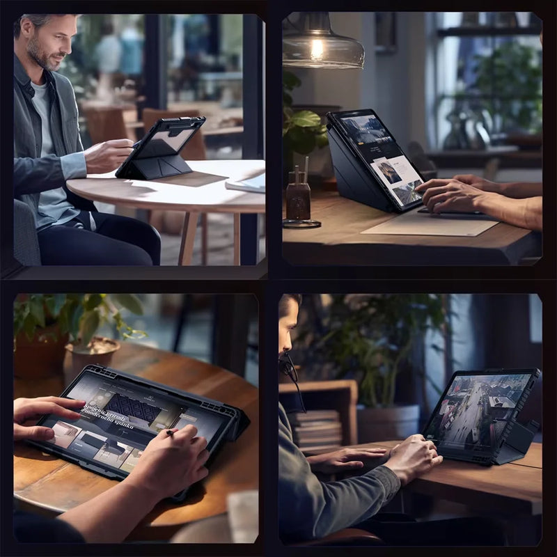 NILLKIN For Xiaomi Pad 8 Pro Magnetic Case Multi-angle Folding Camera Protection Black Cover With Pencil Holder For Mi Pad 8