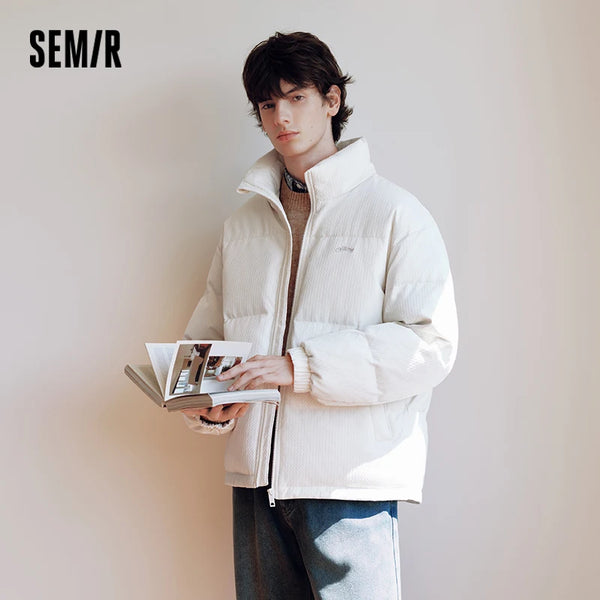 អាវក្រៅ Semir សម្រាប់បុរស ៨០ ភាគរយ រចនាបែបតិចតួច ប៉ាក់អក្សរលើអាវ រដូវរងាថ្មី ឆ្នាំ២០២៦ សម្រាប់ពាក់ប្រចាំថ្ងៃ