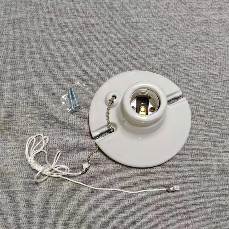 ជើងទ្រចង្កៀង JOYINLED 2/10 ដុំ មានខ្សែសម្រាប់ដាក់ជាមួយខ្សែសង្វាក់ទាញ 660W ជើងទ្រចង្កៀងប្រភេទ Incandescent/Fluorescent/CFL 27 ជើងទ្រចង្កៀងប្រភេទប៉សឺឡែន
