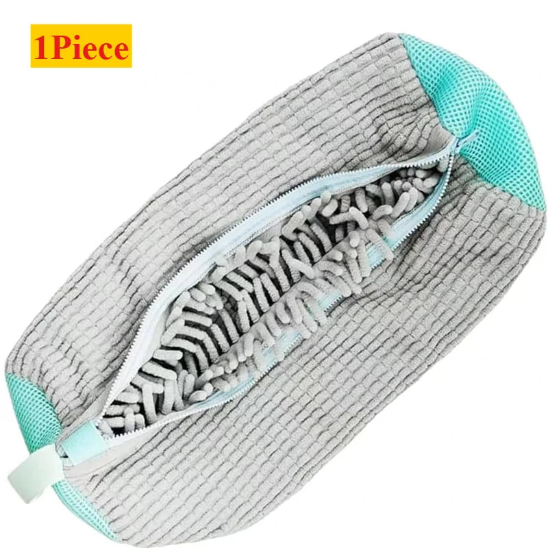 SEAMETAL 1/2PCS Washing Shoes Bag Cotton Laundry Fluffy Fibers Easily Remove Dirt Washing Bags Shoe Organizer for Car Care Tools
