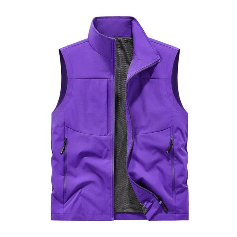 2026 Causal Hiking Fishing Vest Men Waterproof Windproof Sleeveless Running Jacket Motorcycle Outdoor  Biker Vest Men Clothing