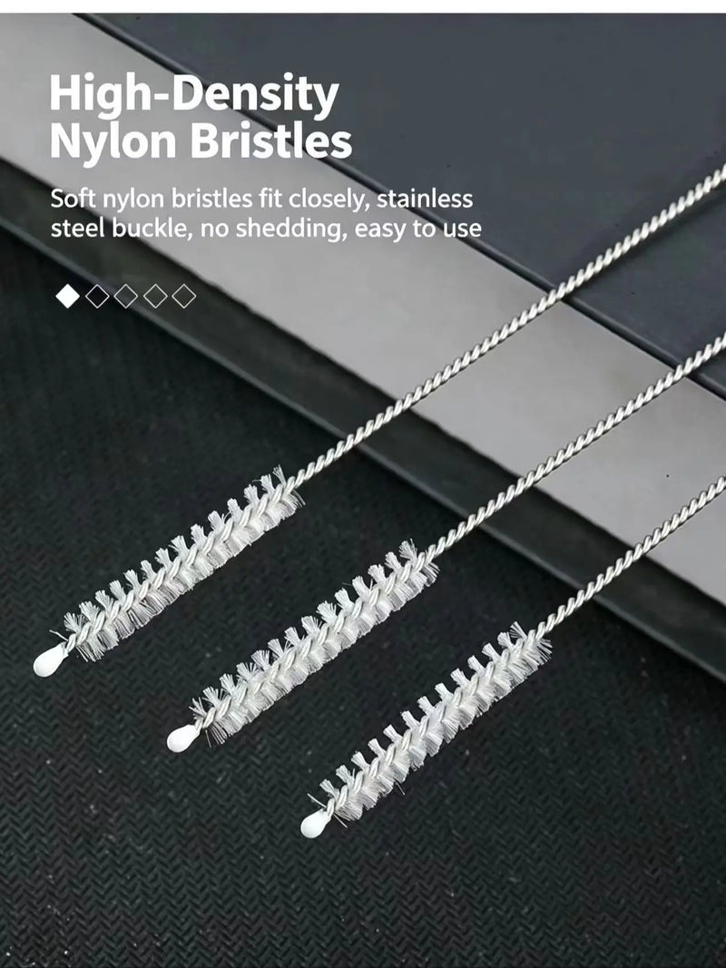 Stainless Steel Bendable Bottle Straw Cleaning Brush Cup Lid Nipple Brush Water Cup Spout Small Brush Soft Bristle Straw Brush