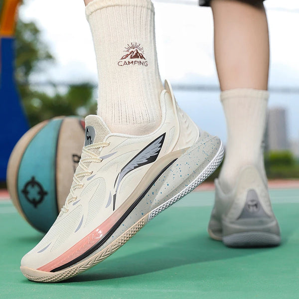 Basketball shoes spring summer new men's outdoor sports running shoes breathable light soft-sole non-slip student speed sneakers