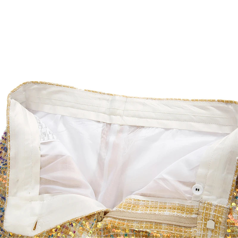 2026 New Men's Gold Shiny Sequin Suit Pants, Wedding Party Dress Trousers,Fashion Slim Pant,Asian Sizes M-5XL,6XL