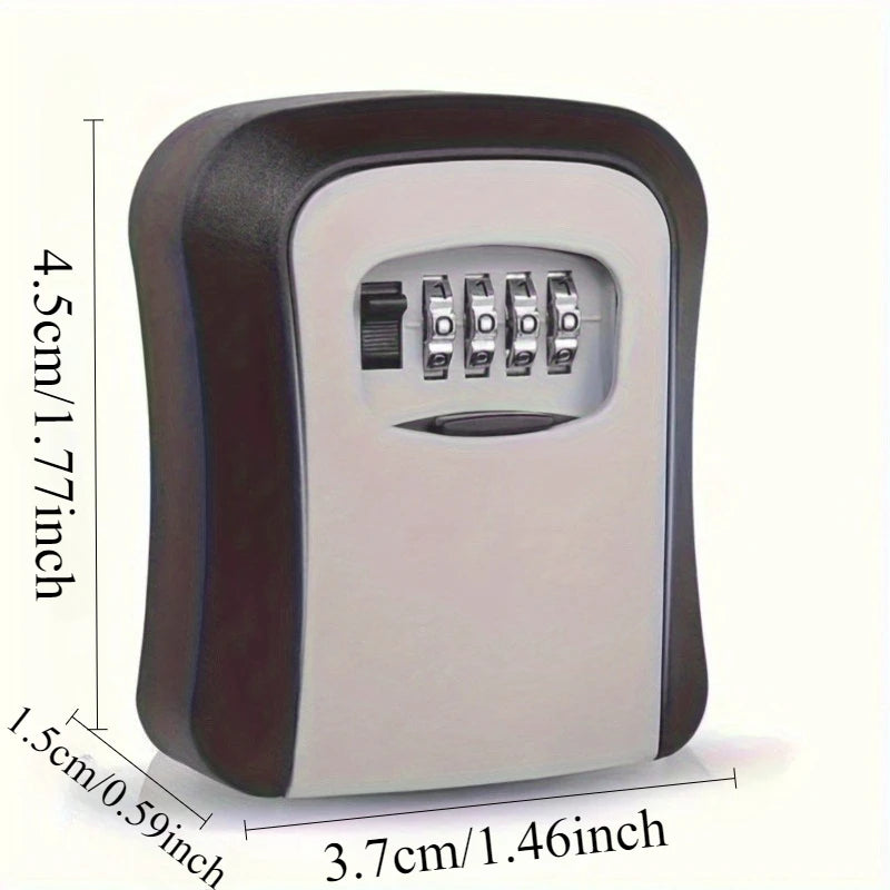 1pc Bnation Ultra-Secure Flip-Top Key Safe - Metal & Plastic Key Storage Box with Combination Dial, Key safe with password lock