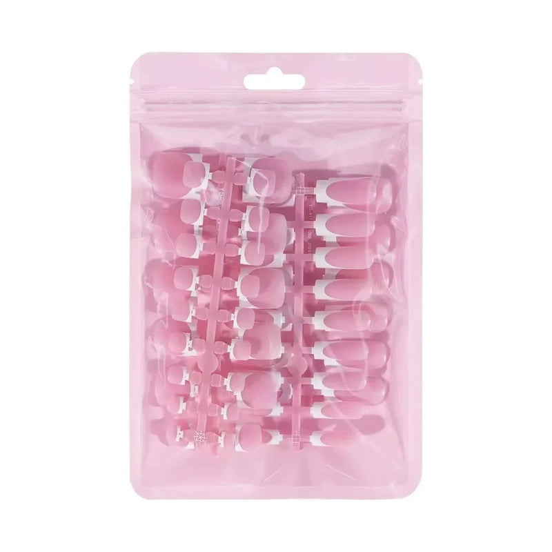 Square French Press On Nails 60Pcs Reusable Fake Nail Tips Invisible Removable Pre-made False Nails For Fingers Toenails Daily M