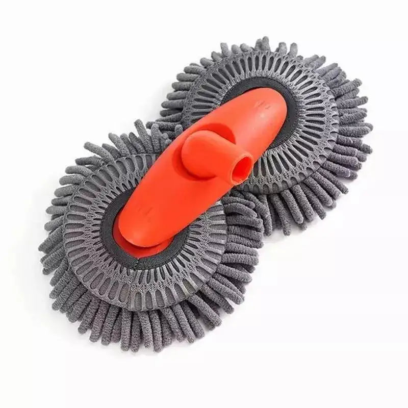 SEAMETAL Microfiber Car Wash Mop Double Brush Head Car Cleaning Brush Mop Three-Section Telescopic Car Home Wash Tools