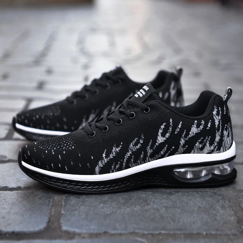 Mens Sports Shoes 2025 New Breathe Mesh Lace Up Casual Walking Shoes Anti Slip Lightweight Fitness Training Running Shoes Man