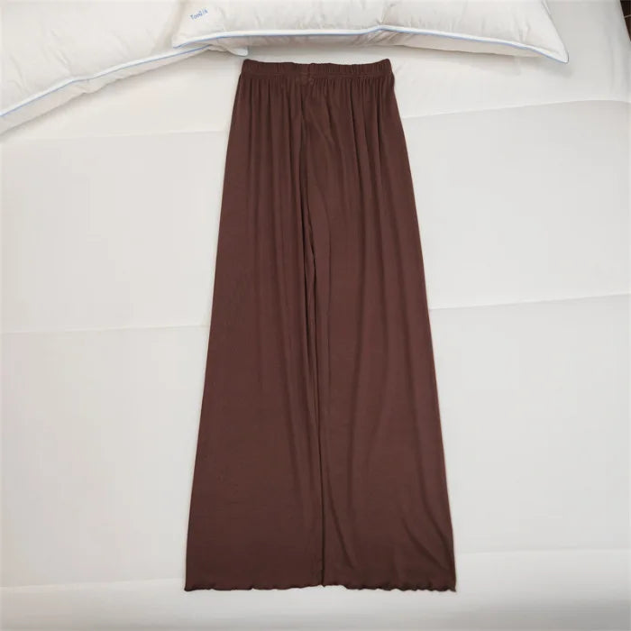 Pajama Pants Sleepwear Women Loungewear Spring Summer Lounge Bottoms Elastic Waist Home Pants Pajama Homewear Loose Trousers
