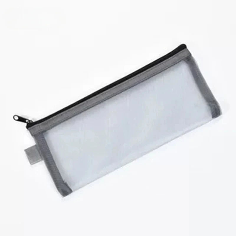 1pc Transparent Mesh Cosmetic bag with Zipper Closure, Lightweight Installation Portable Organizer Travel, Cosmetic bag.