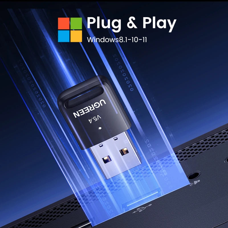 UGREEN USB Bluetooth 6.0 5.4  Dongle Adapter for PC Speaker Wireless Mouse Keyboard Music Audio Receiver Transmitter Bluetooth