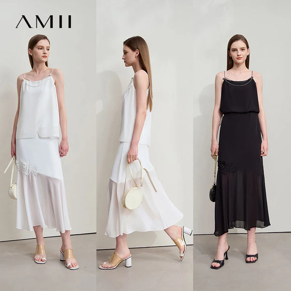 អាវកាក់ Amii Minimalism Luxury Camisole ឆ្នាំ ២០២៥ រដូវក្តៅ មុខរបរជប់លៀង ថ្មី អាវក្រណាត់ Chiffon រាងអង្កាំ អាវស្រាល ឆើតឆាយ សម្រាប់នារី 12552095