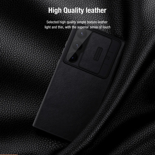 For Samsung Galaxy S23 Ultra Case NILLKIN Leather Qin Leather Case Slide Camera Case For Samsung S23/ S23 Plus Flip Cover