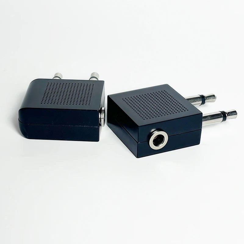 Professional Aviation Audio Adapter: 2X3.5MM MONO PLUG TO 3.5MM STEREO JACK Male to Female Audio Jack Converter