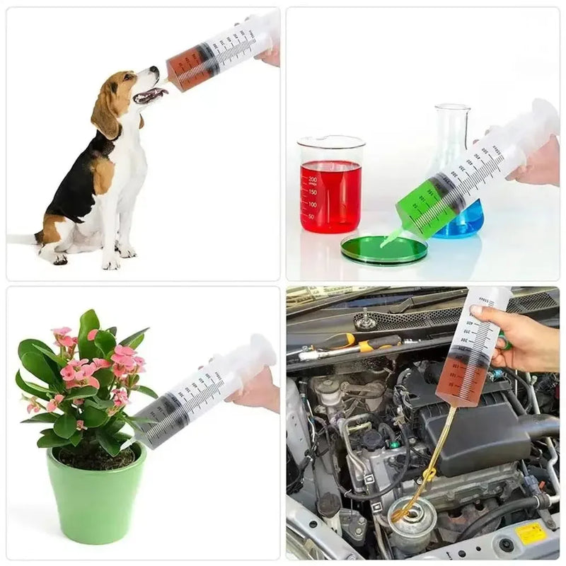 Large Wide Mouth Plastic Syringe Reusable Measuring Injector For Car Oil Extraction Glue Dispensing Pet Feeding Lab Enema Liquid