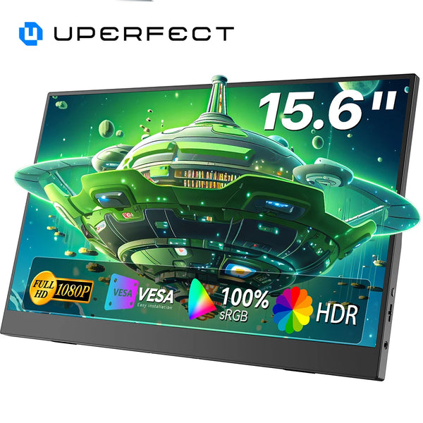 ម៉ូនីទ័រ LCD ទំហំ 15.6 អ៊ីញ ដ៏ល្អឥតខ្ចោះ ស្តើងងាយស្រួលយកតាមខ្លួន 1080P IPS FHD USB Type C សម្រាប់កុំព្យូទ័រយួរដៃ ទូរស័ព្ទ XBOX Switch PS5 អេក្រង់លេងហ្គេម