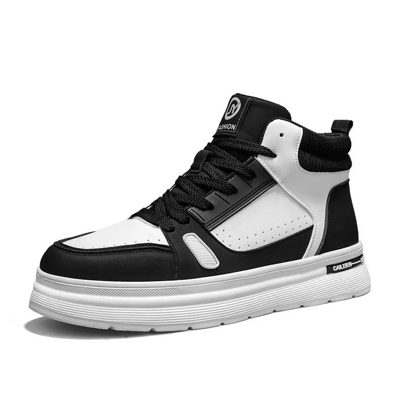 Men's Casual Shoes Four Seasons New High-Top Breathable Soft Sole Non-Slip Outdoor Walking Shoes Youth Joker Sports Board Shoes