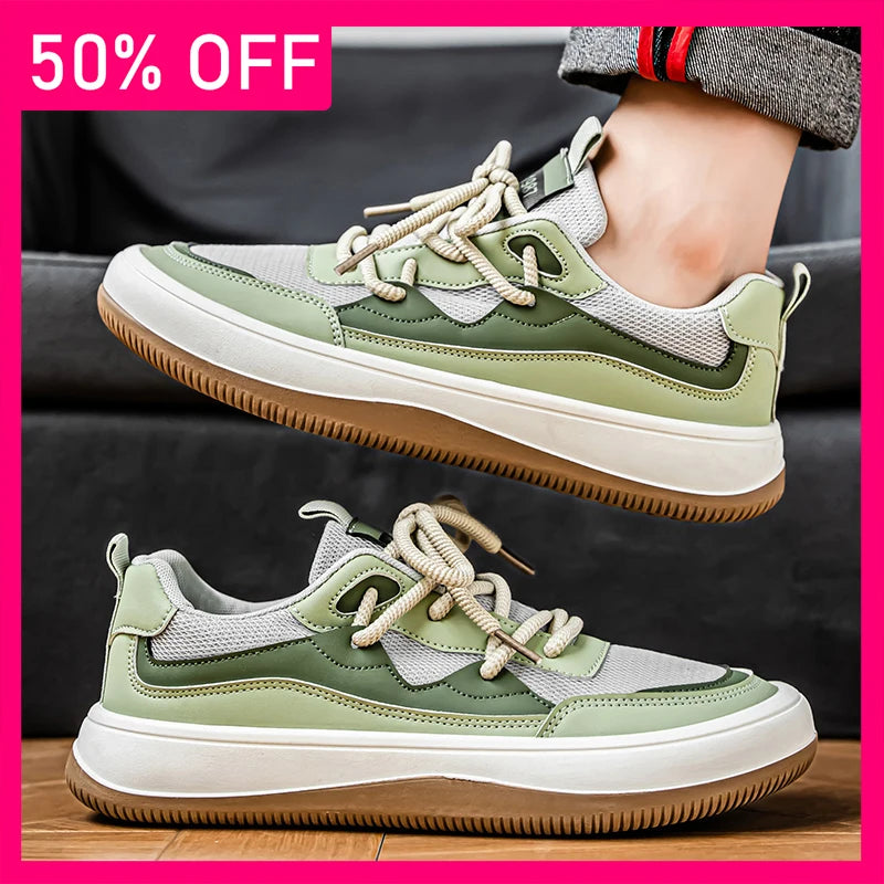 Men Sports Shoes Summer Mesh Breathable Comfortable Casual Shoes Flat Bottom Anti Slip Fashion Versatile Outdoor Fitness Shoes