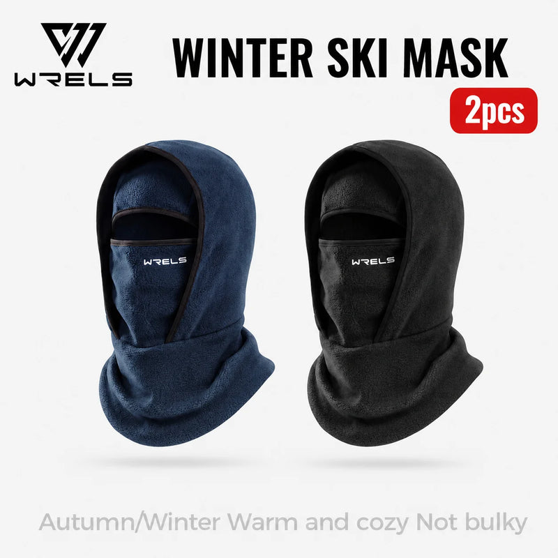 WRELS Balaclava Ski Mask Thermal Anti Cold Cycling Full Face Mask Thick Warm Motorcycle Helmet Liner Men Women Outdoor Sport Cap