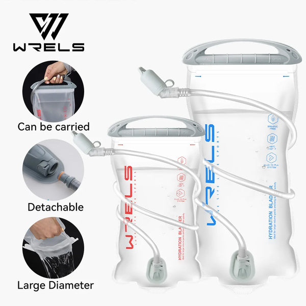 WRELS 1\1.5\2\2.5\3L Hydrapak Water Reservoir Leak Proof Water Bladder BPA Free for Camping Running Hiking Hydration Bladder