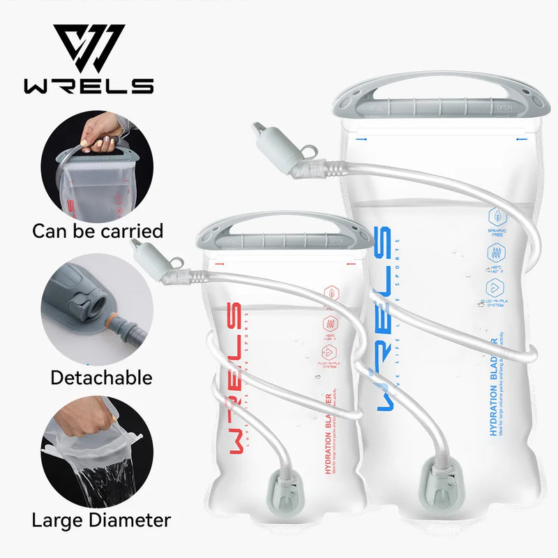 WRELS 1\1.5\2\2.5\3L Hydrapak Water Reservoir Leak Proof Water Bladder BPA Free for Camping Running Hiking Hydration Bladder