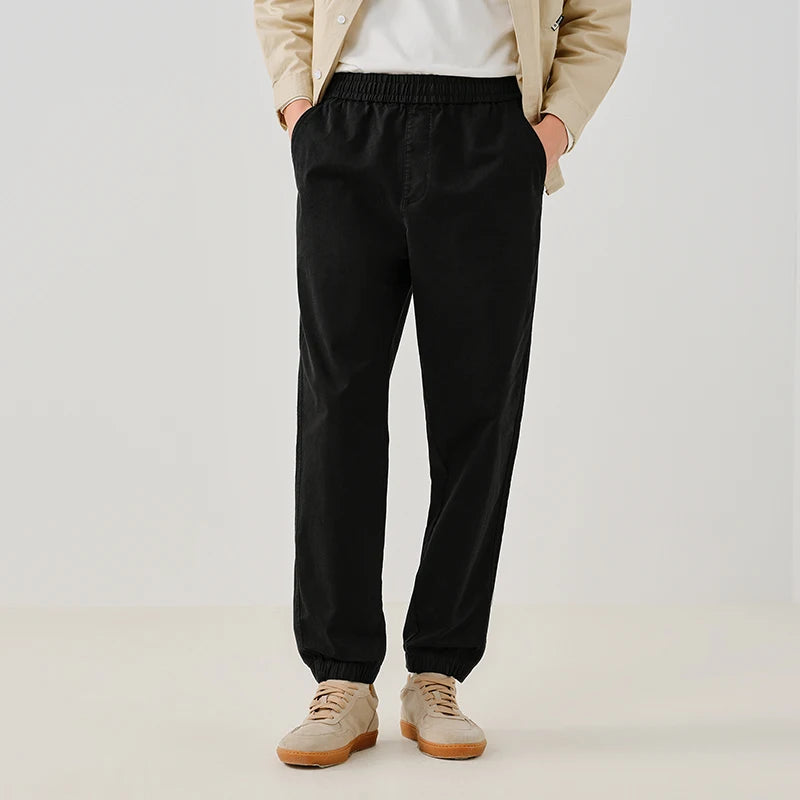 Semir Skinny Pants Men Spring Solid Tapered Slim Fit Commute Basic Versatile Casual Youth Long Trousers