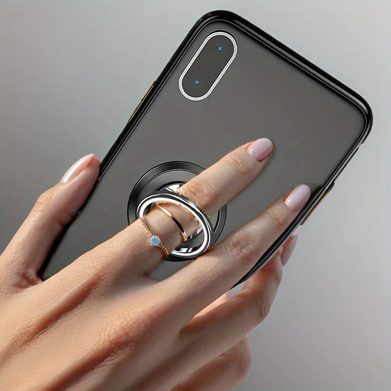 Universal Finger Ring Holder Stand Grip 360 Degree Rotating For Mobile Phone Car Magnetic Mount Phone Back Sticker Pad Bracket