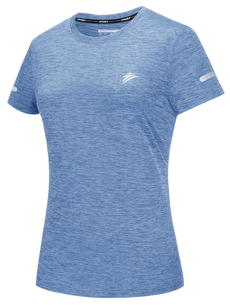 TACVASEN Elastic Moisture Wicking Summer T-shirts Women's Casual T-shirts Crew Neck Workout Running Shirts Sports Tee Gym Tops