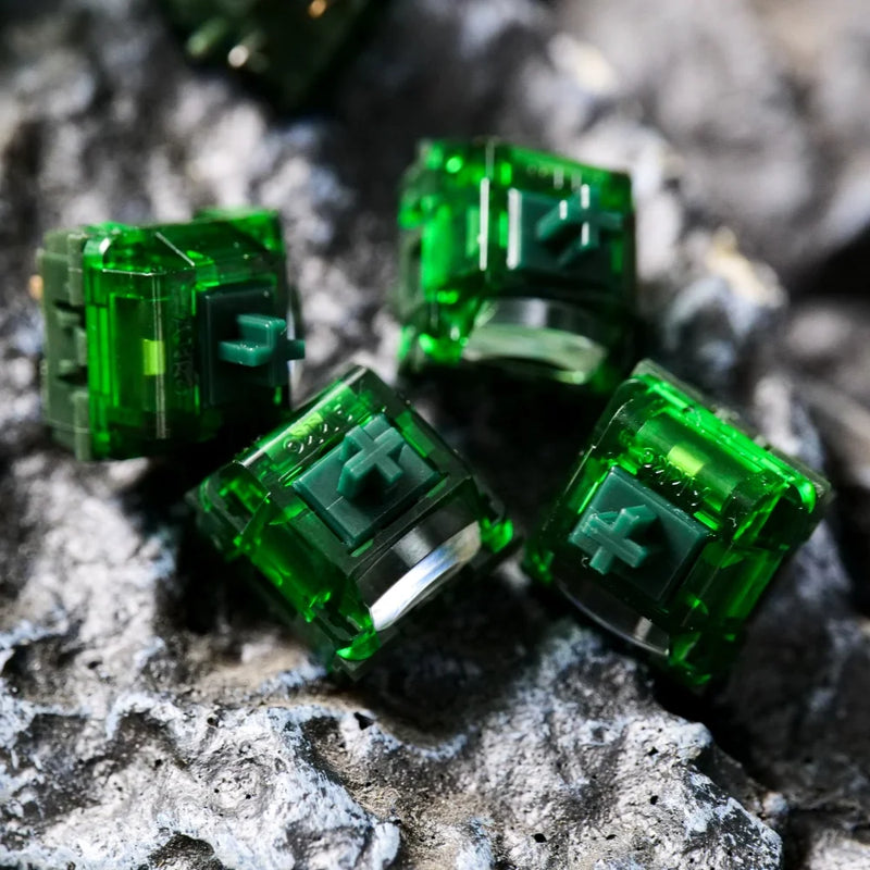 Akko x MonsGeek Green Fog Switches 5 Pins 60gf Heavy Linear Switch Factory Lubed Compatible with MX Mechanical Keyboard (45 pcs)