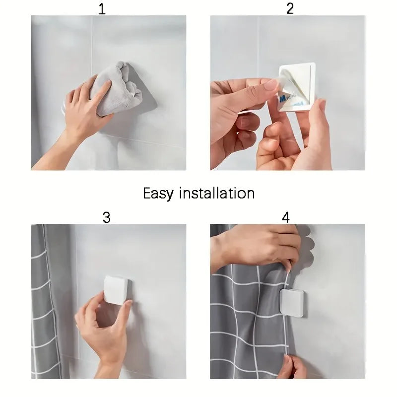 2/4pcs Multi-Purpose Curtain Clip, Transparent Plastic, Very Suitable for Bathrooms and Kitchens. curtain, room accessories