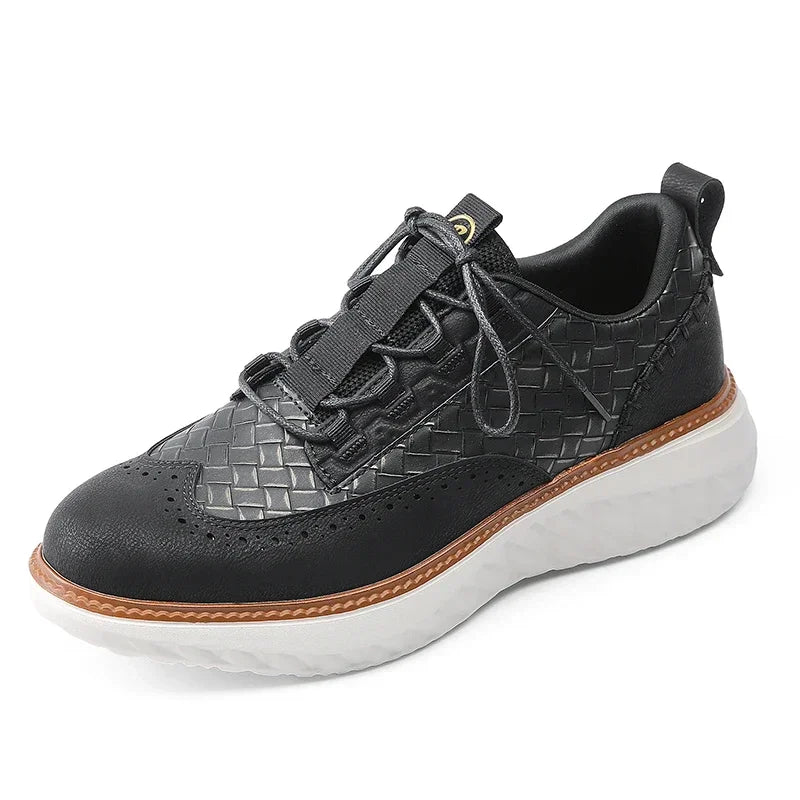 British Style Brogues Mens Leather Casual Shoes Thick Soles 5cm Plus Big Size 50 51 52 Italian Luxury Brand Designers loafers