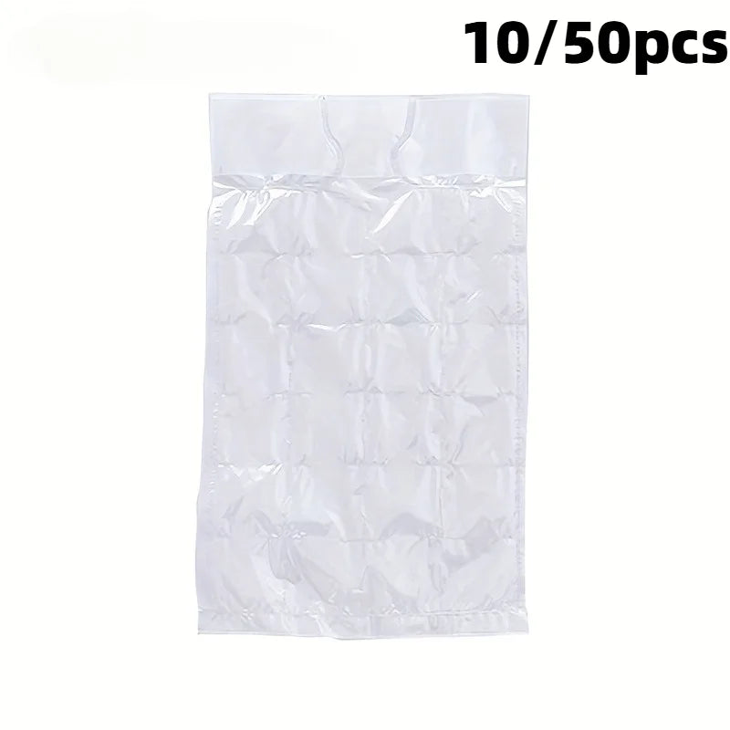 10/50pcs Disposable Self-Sealing Ice Cube Bags Stackable Easy Release Ice Molds for Wine Cocktail Food,Ice Cube Maker.