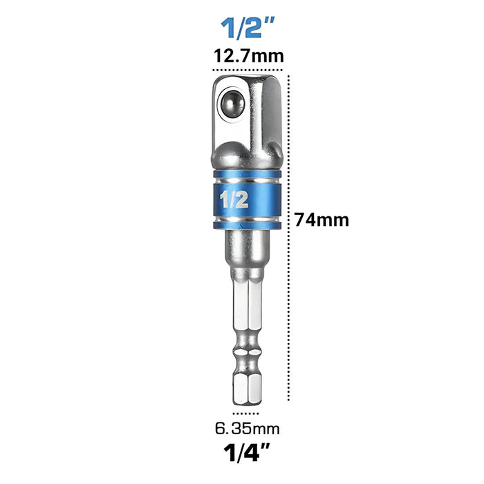 Hexagonal Shank Sifang Adapter Sleeve Connection Rod/1/4, 3/8, 1/2 Color Electric Socket Connection Rod/Socket Connection Rod