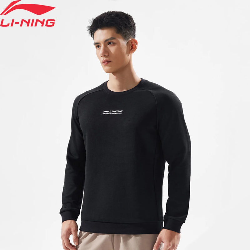អាវយឺតប៉ាក់ហ្វឹកហាត់បុរស Li-Ning 3D FITTING ធម្មតា 75% Polyester 20% Viscose 5% Elastane LiNing Fitness Pullover AWDV497