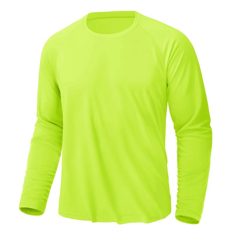 TACVASEN UPF 50+ Sun Protection T-shirts Men's Quick Dry Long Sleeve Athlectic T Shirts Performance Sports T-shirts Tee Tops