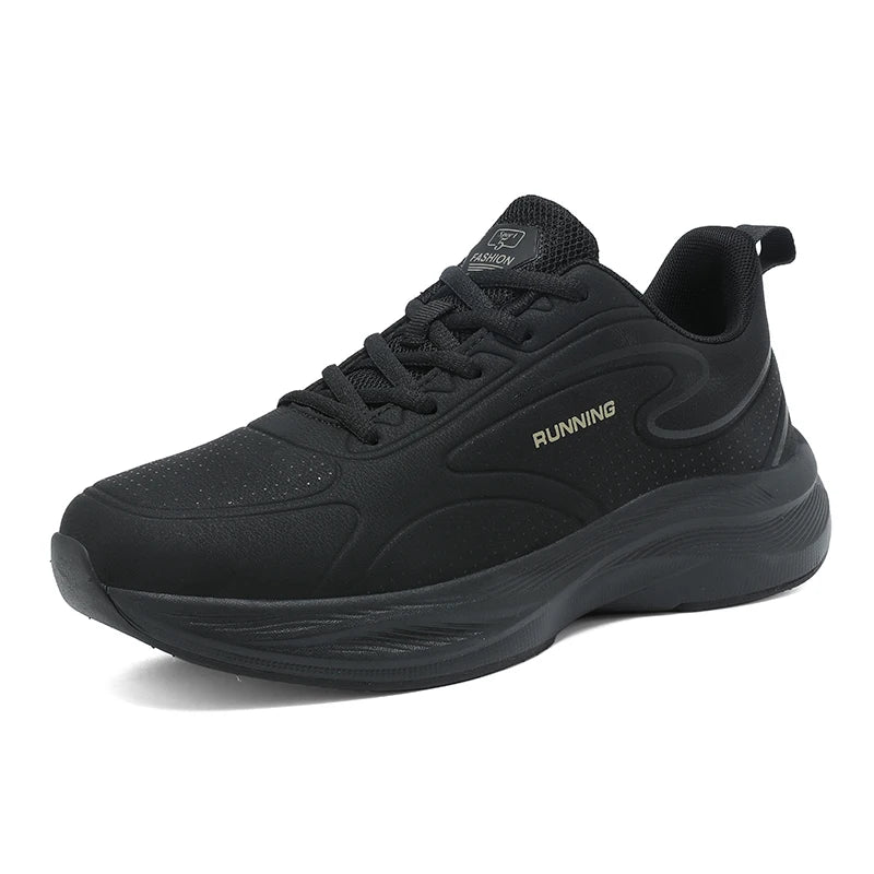 Couples Jogging Shoes 2025 New Leather Casual Sneakers Anti Slip Wear Resistant Fashion Outdoor Fitness Running Shoes for Women