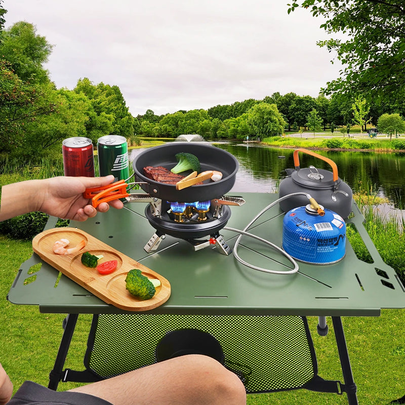 Camping Gas Stove High Pressured Hiking Burner 16000W BRS-201 Windshield Butane Gas Burner With Pizeo Ignition  for Traveling