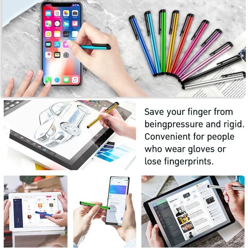 ប៊ិច Stylus ជាសកល ថេប្លេតគូររូប ប៊ិចអេក្រង់ Capacitive Sensetive សម្រាប់ Apple Android iPad iPhone Samsung Kindle ទូរស័ព្ទ