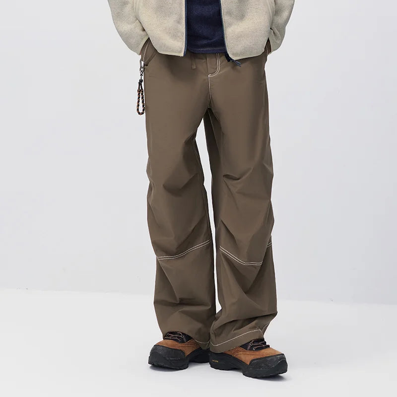 Semir Men Casual Pants Water Repellent Color Block Loose Fit Straight Leg 2026 New Winter Daily Wear Urban Casual Style