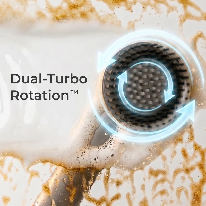 FLEXTAIL X VOLLYC Electric Cleaning Brush - Cordless Power Scrubber, IPX8 Waterproof, 120Min Runtime for Bathroom, Kitchen & car