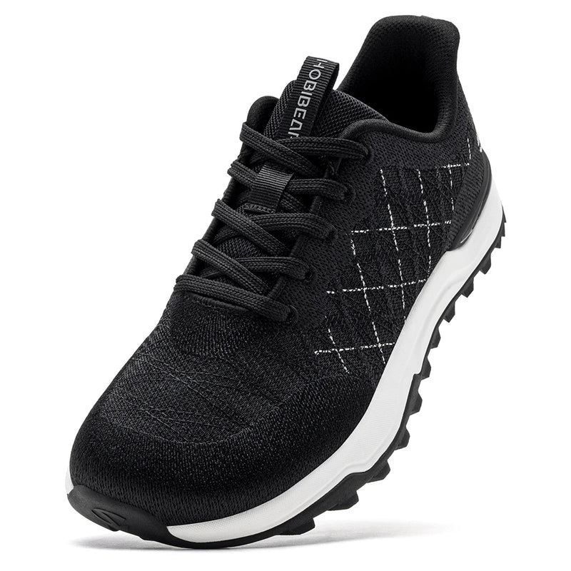 HOBIBEAR Unisex Wide Toe Box Running Shoes Mesh Knit Breathable Walking Sneakers Non-Slip Lightweight Casual Jogging Footwear