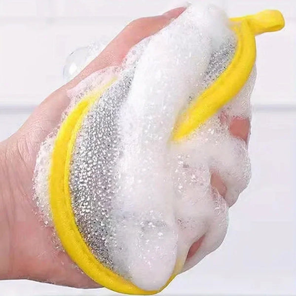 3/5pcs Pack Double-sided Dishwashing Sponge,Powerful Stain-removing Kitchen Cleaning Cloths, Durable,Suitable for Cleaning Pots.