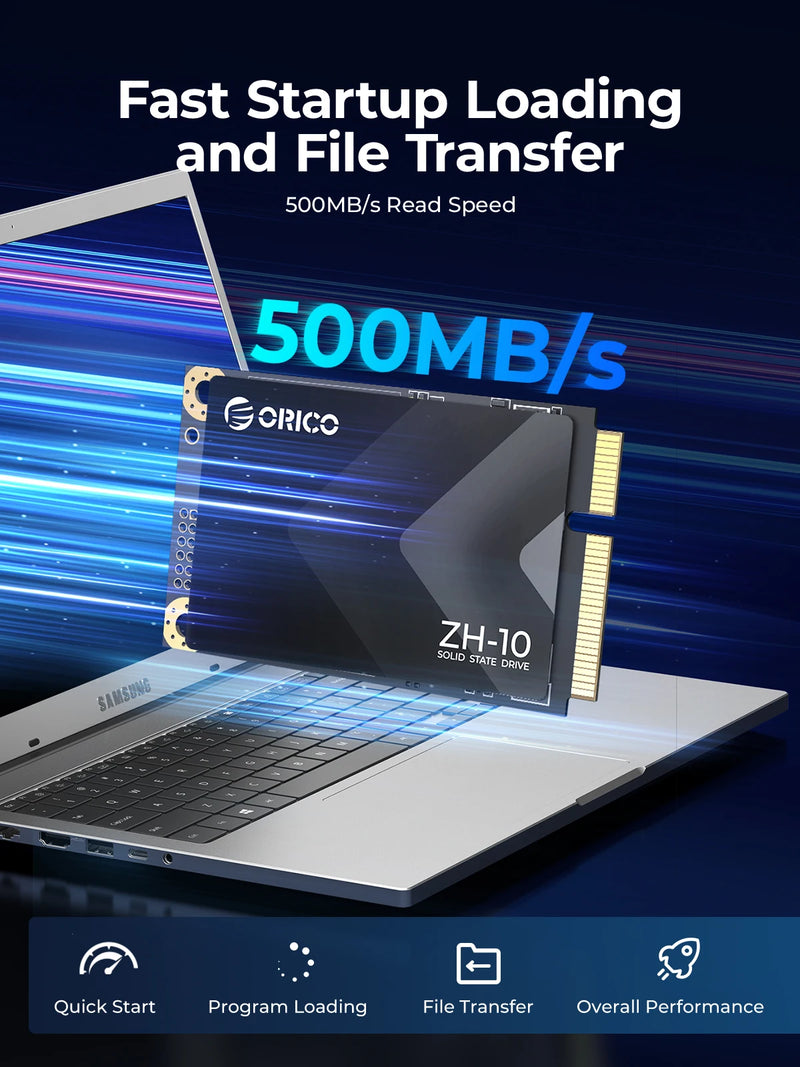 ORICO mSATA SSD SATA III 6Gbps 3D NAND Internal Solid State Drive 128GB 256GB 512GB 1TB 2TB for Laptops Ultrabooks Desktop-ZH10