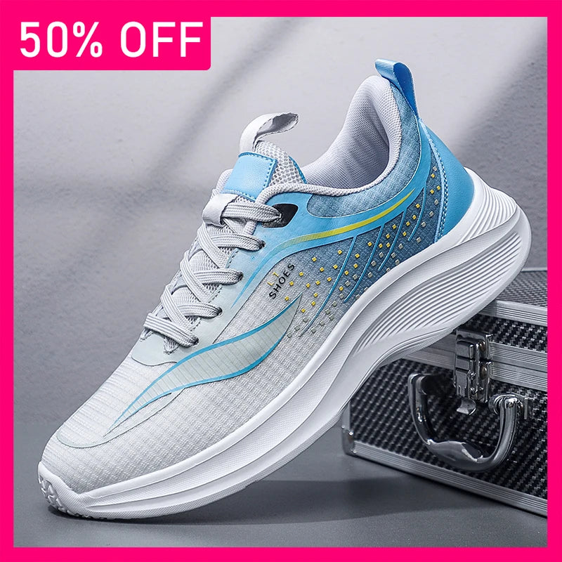 Men Sports Shoes Breathable Mesh Comfort Spring Outdoor Running Sports Shoes 2026 New Soft Sole Rebound Cushioning Tennis Shoes